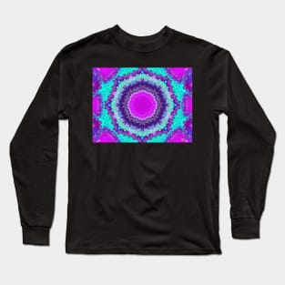 Purple Sun Mandala Long Sleeve T-Shirt